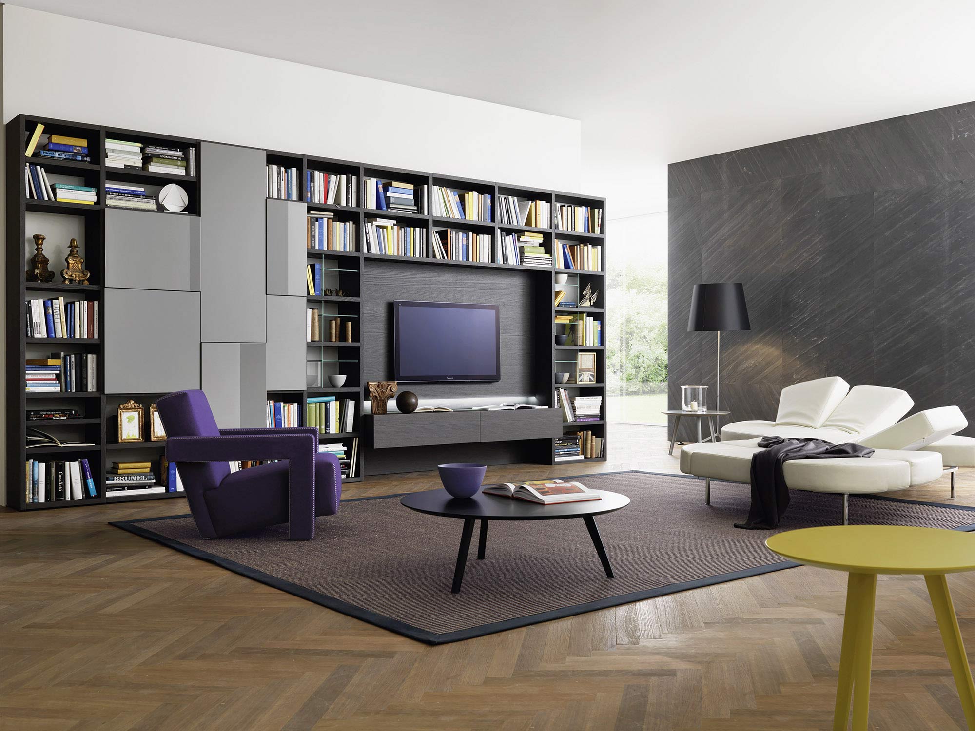 Graues Design BuecherregalAL2 Graues Design BuecherregalAL2