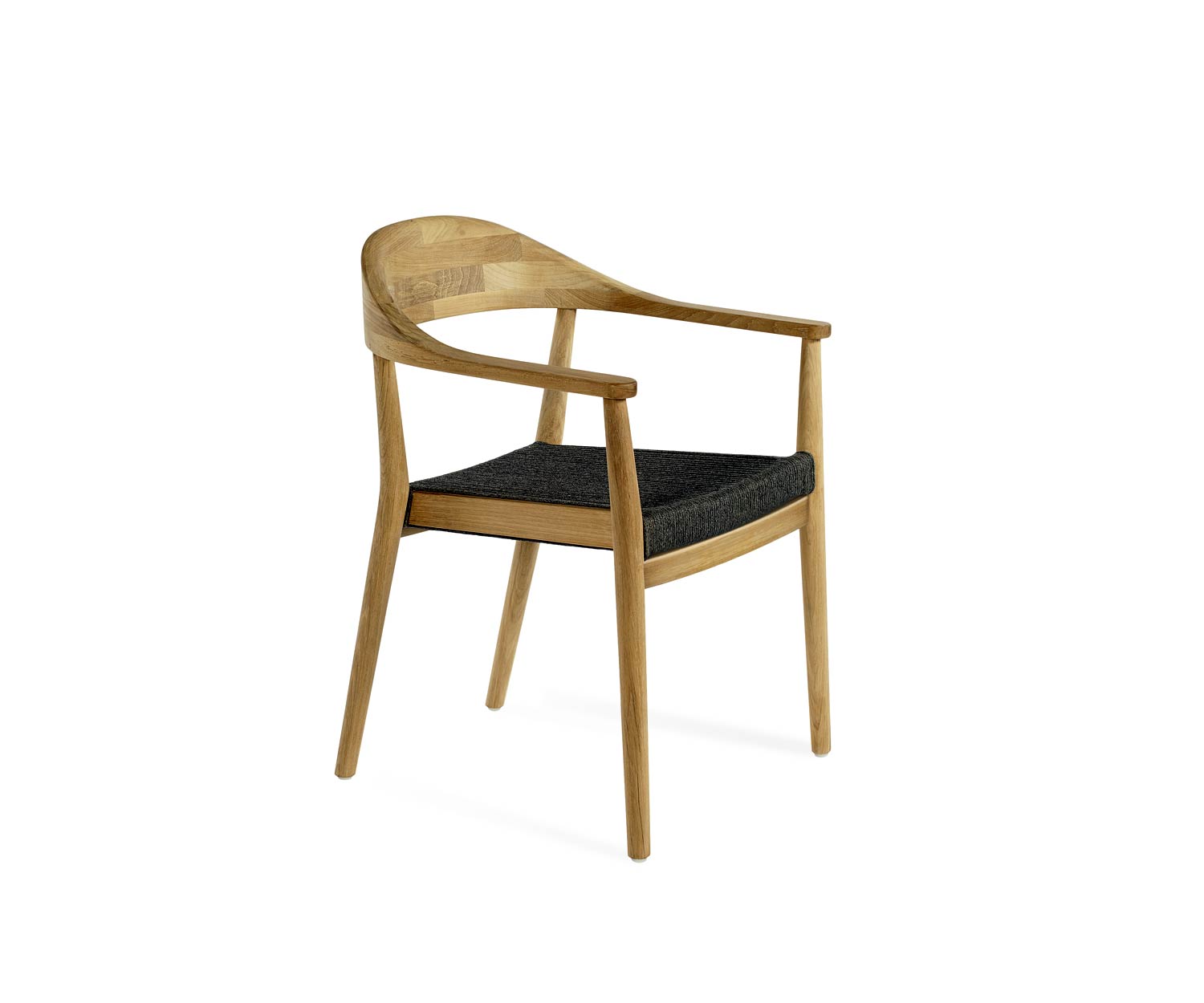 Exklusiver Oasiq Copenhagen Design Armlehnenstuhl Teak mit geflochtener Sitzfläche