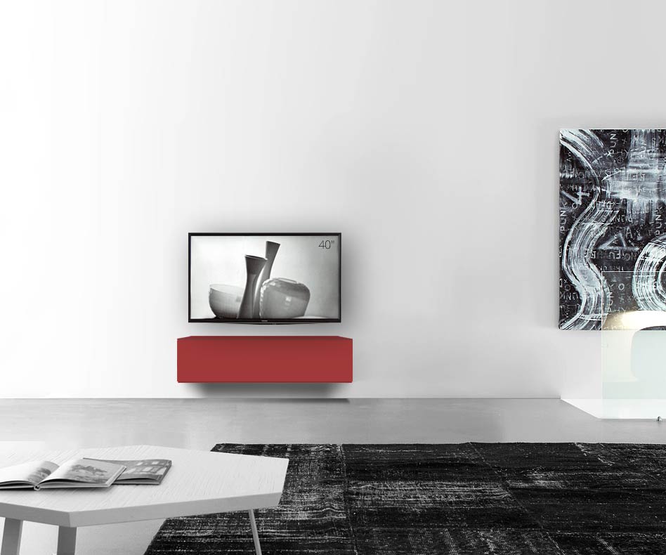 /Design lowboard wall B120 H33 5 matt red /Design lowboard wall B120 H33 5 matt red
