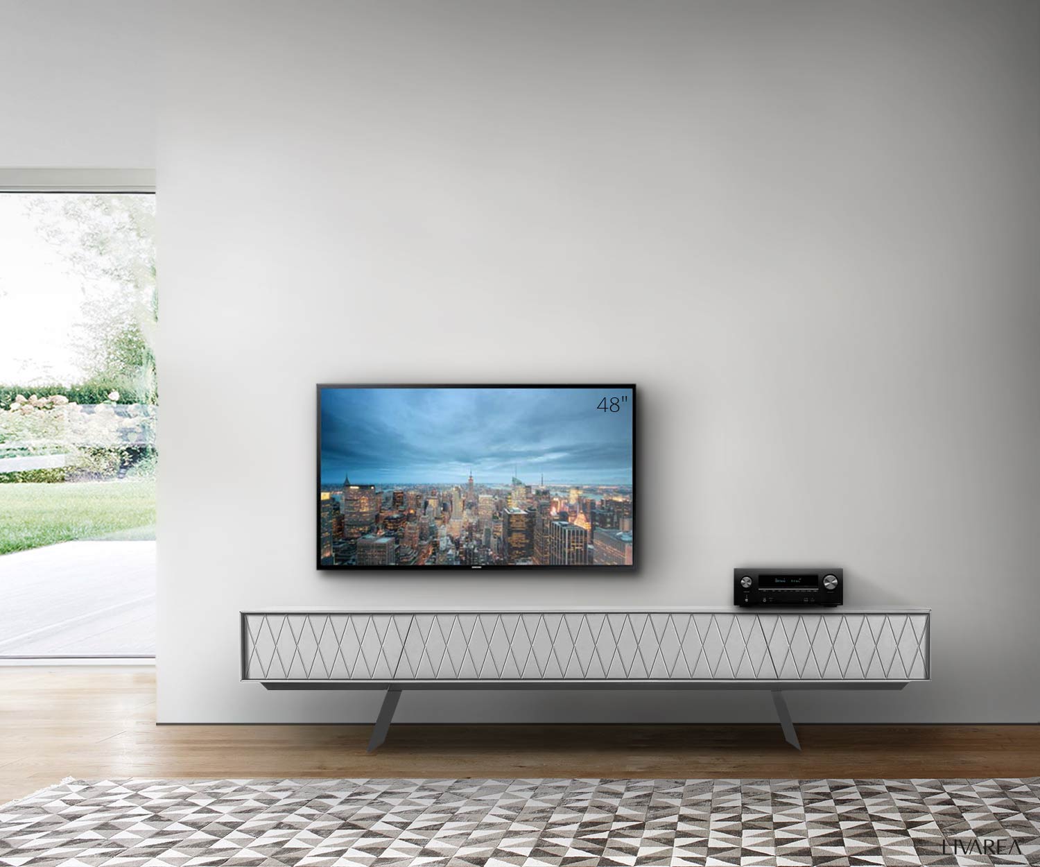 al2 e klipse 008 Design Lowboard geschlossen Breite 240 cm Korpus Weiss