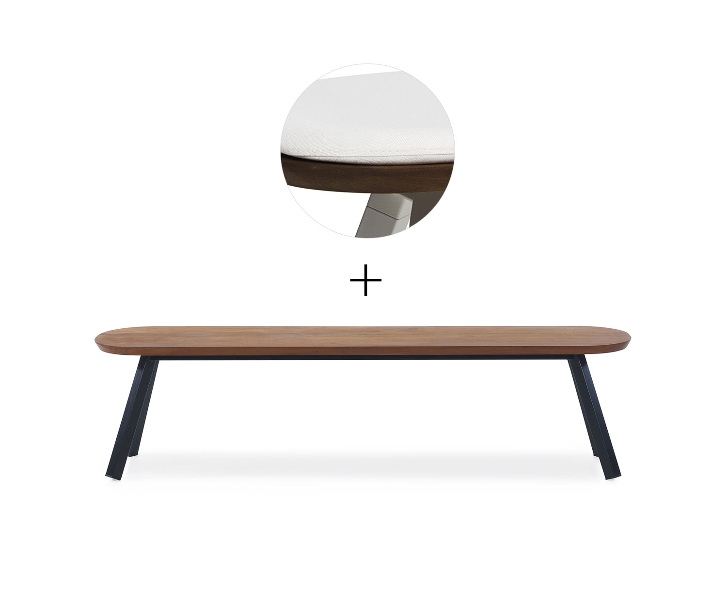 RS Barcelona Ping Pong Bank Schwarz 2x B120 cm Weiss Outdoor