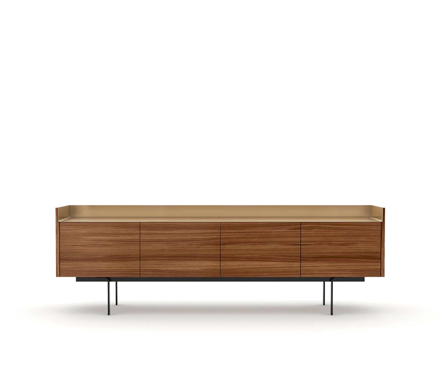 Punt Design Sideboard Stockholm Super Matt Eiche Furnier mit vier Türen