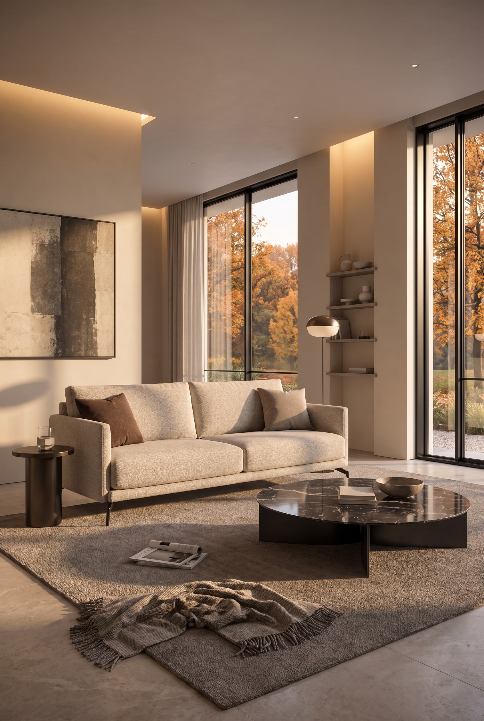 Das Livitalia Sofa Lisbora als großzügige Eckkombination im offenen Wohnbereich