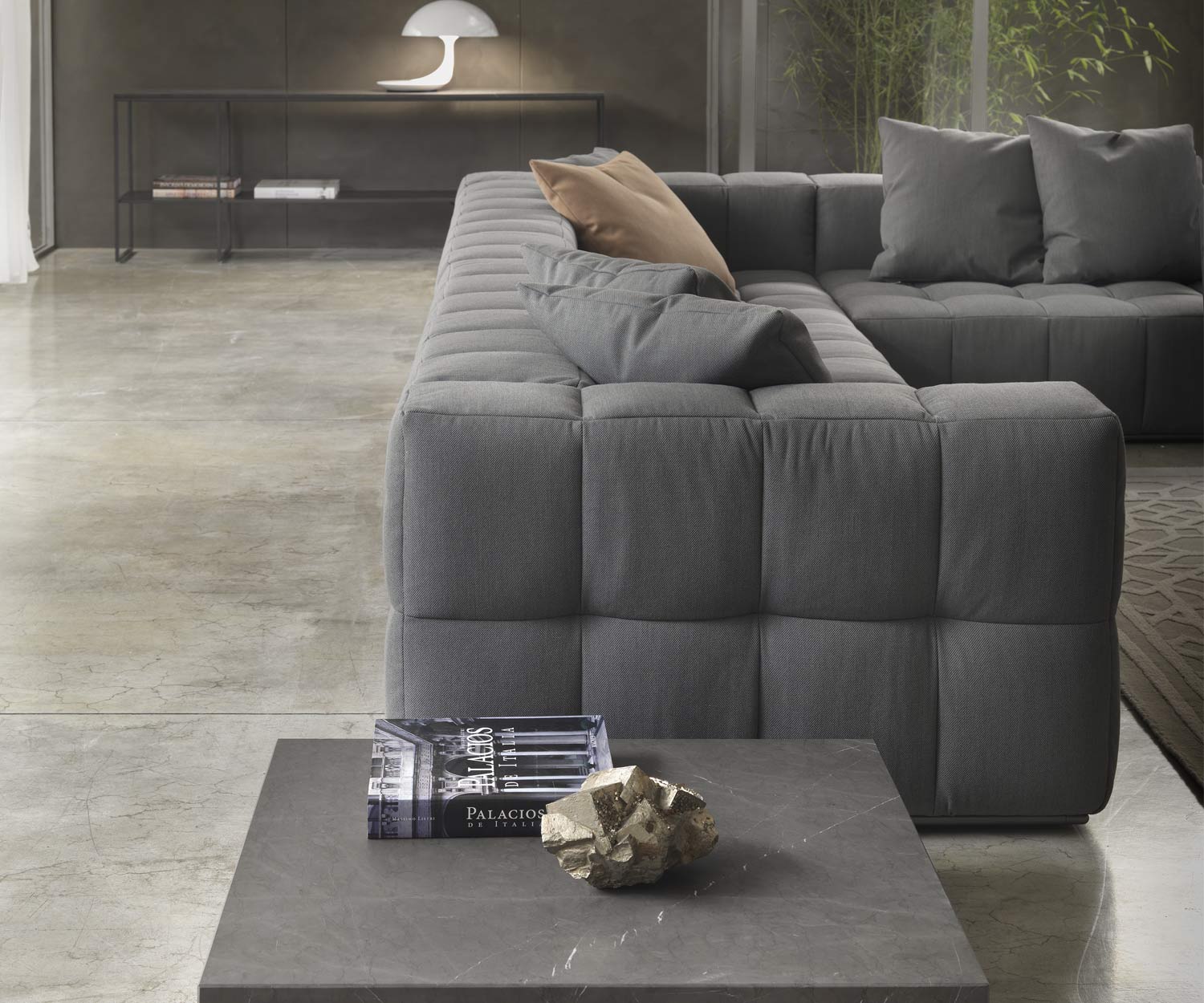 Modernes Marelli Design Sofa Andy Lounge Couch Quadratsteppung
