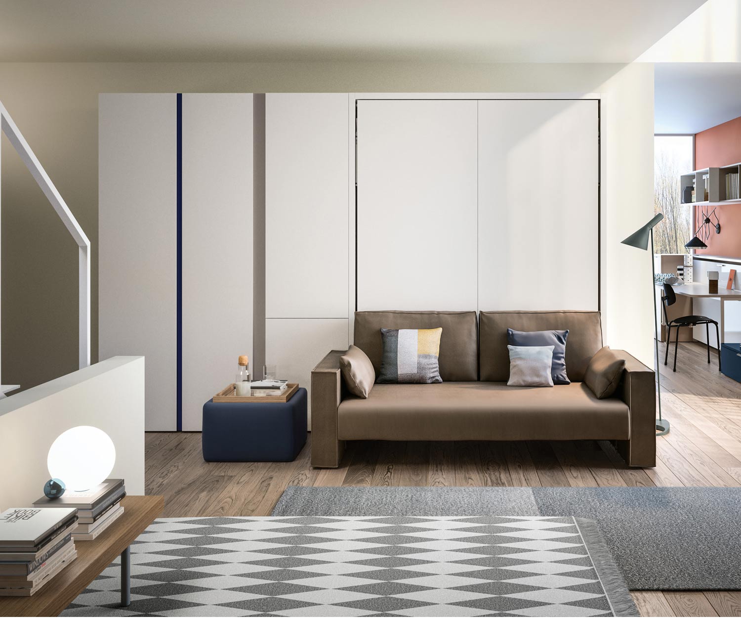 Exklusives Clei Penelope 2 Design Schrankbett mit Sofa Exklusives Clei Penelope 2 Design Schrankbett mit Sofa