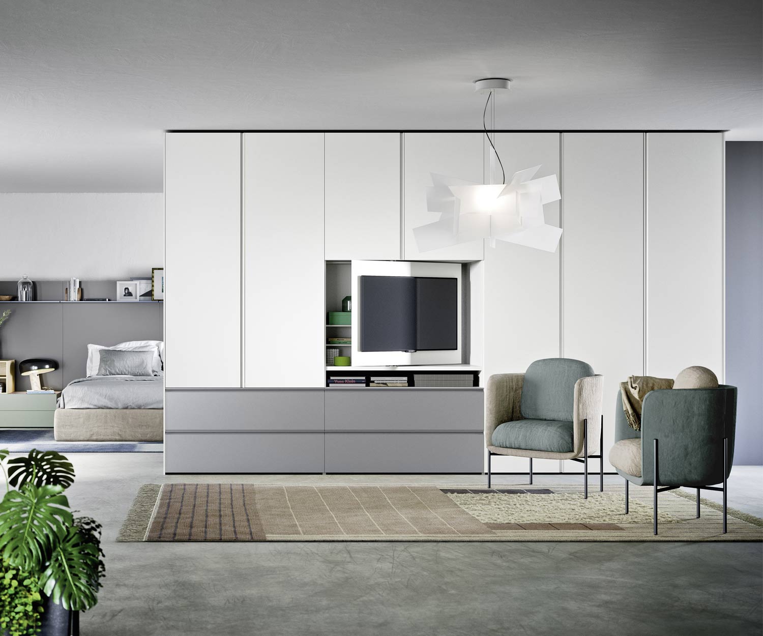 Modern design wardrobe Gola TV compartment element from Novamobili Modern design wardrobe Gola TV compartment element from Novamobili