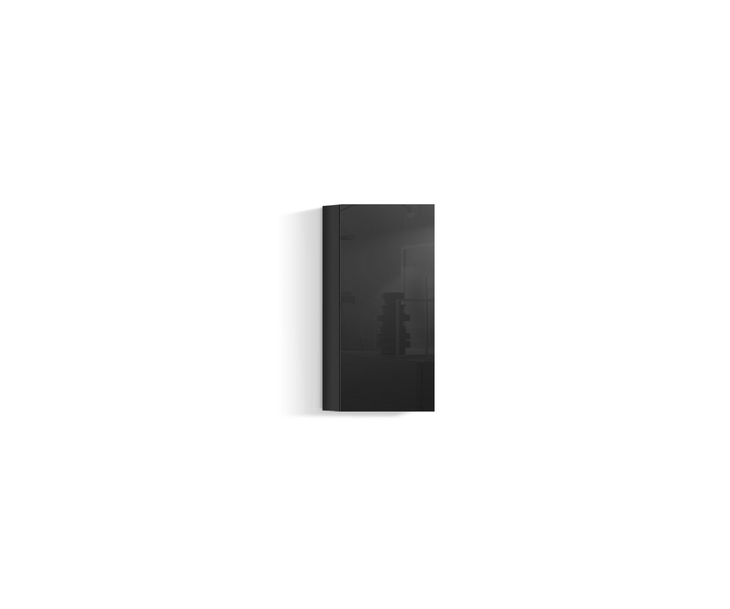 Design Wohnzimmer Hängeschrank Vertikal H64 B30 schwarz418 Design Wohnzimmer Hängeschrank Vertikal H64 B30 schwarz418