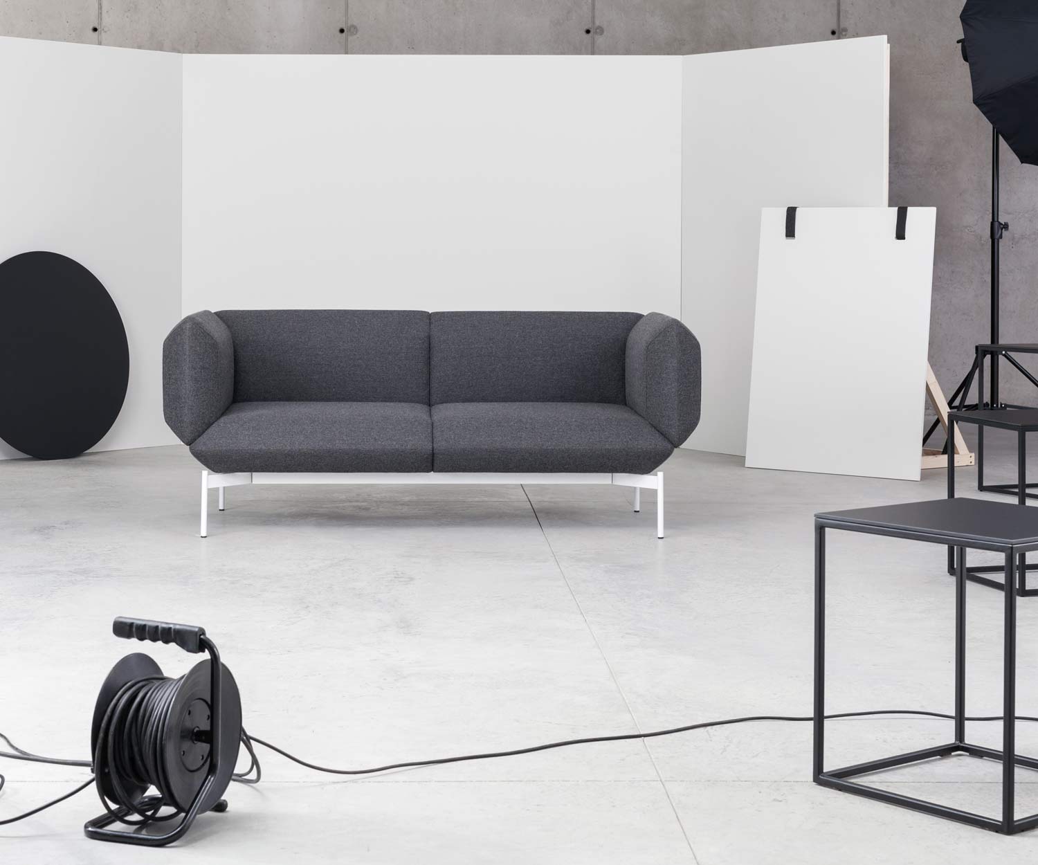 Exklusives Prostoria Design Sofa Segment in Schwarz Exklusives Prostoria Design Sofa Segment in Schwarz