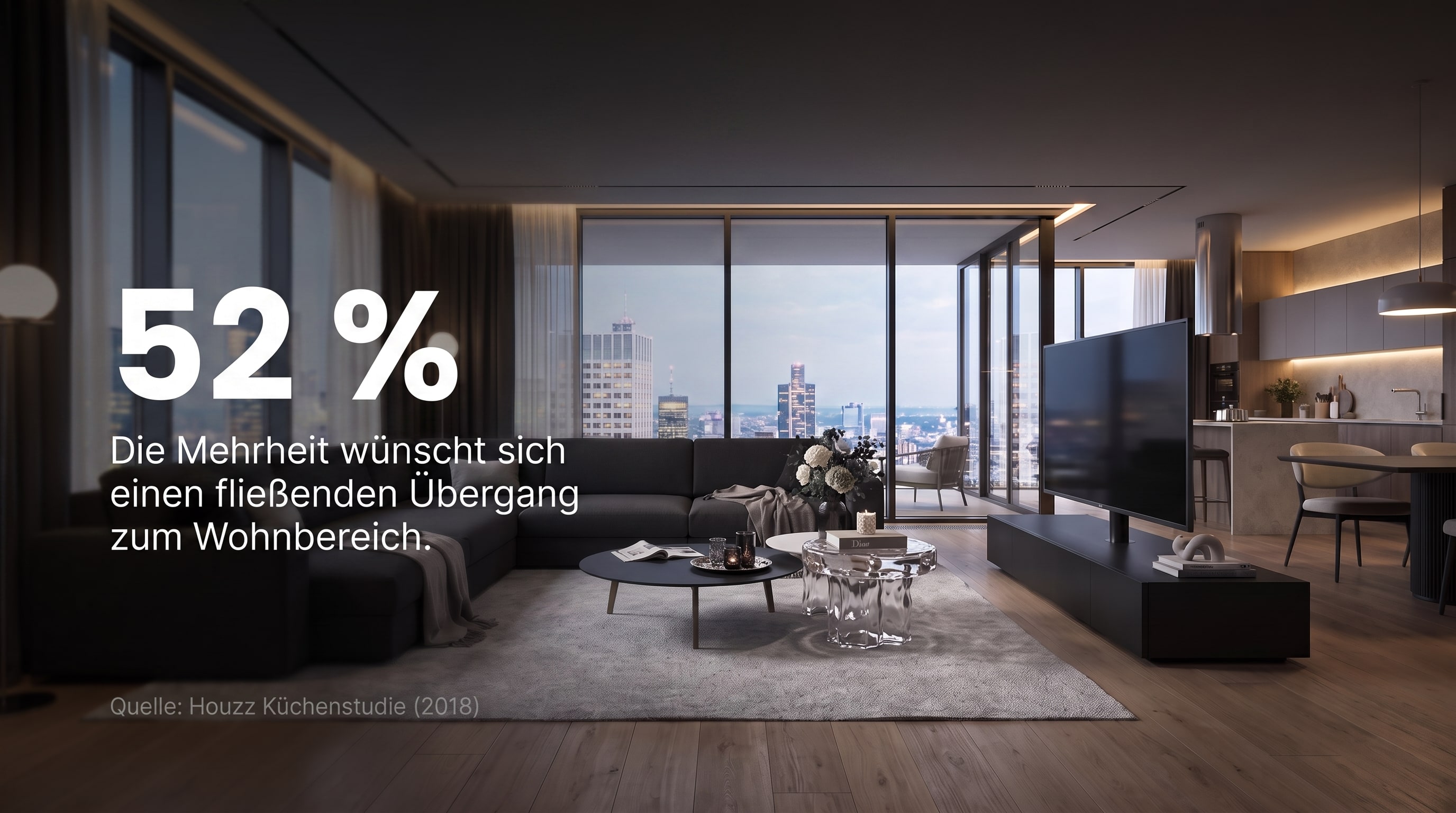 52 % &ndash; De meerderheid wenst een vloeiende overgang naar de woonruimte.