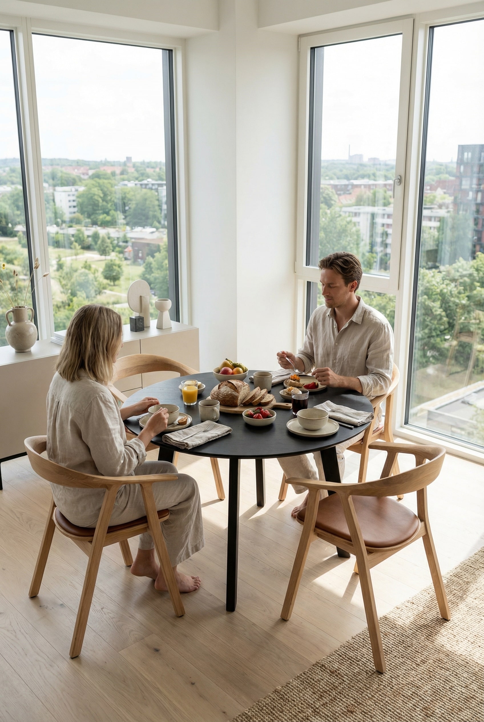 Minimalist Wooden Dining Table Prostoria Rhomb