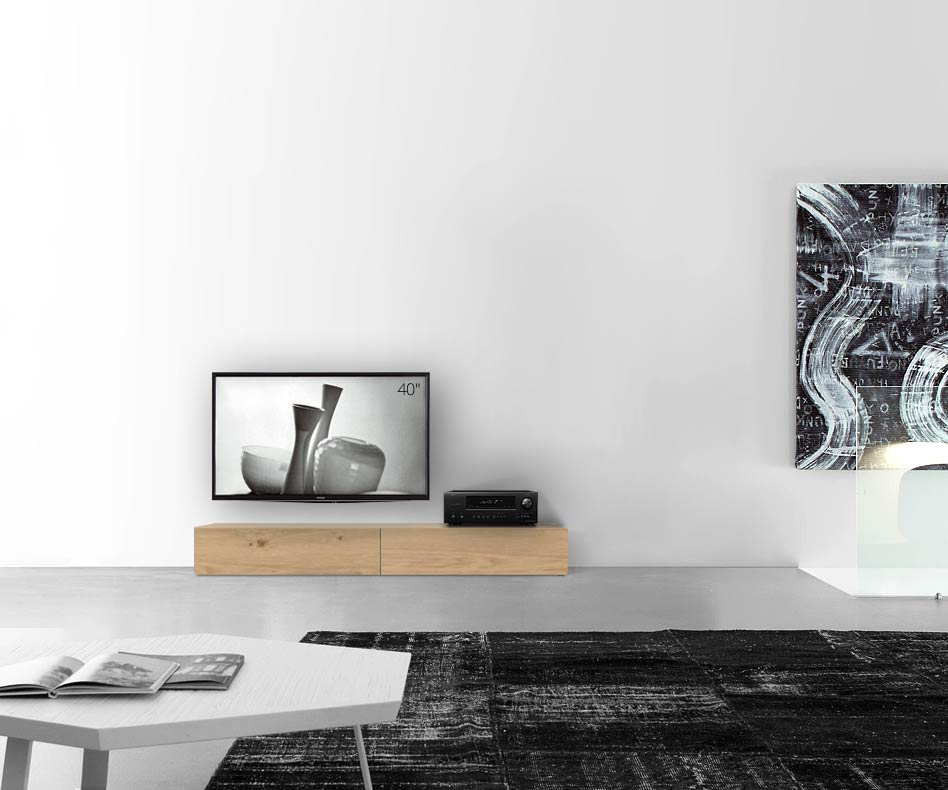 Livitalia Wood design lowboard configurator base 180 cm 24 cm 46 cm light oak Livitalia Wood design lowboard configurator base 180 cm 24 cm 46 cm light oak