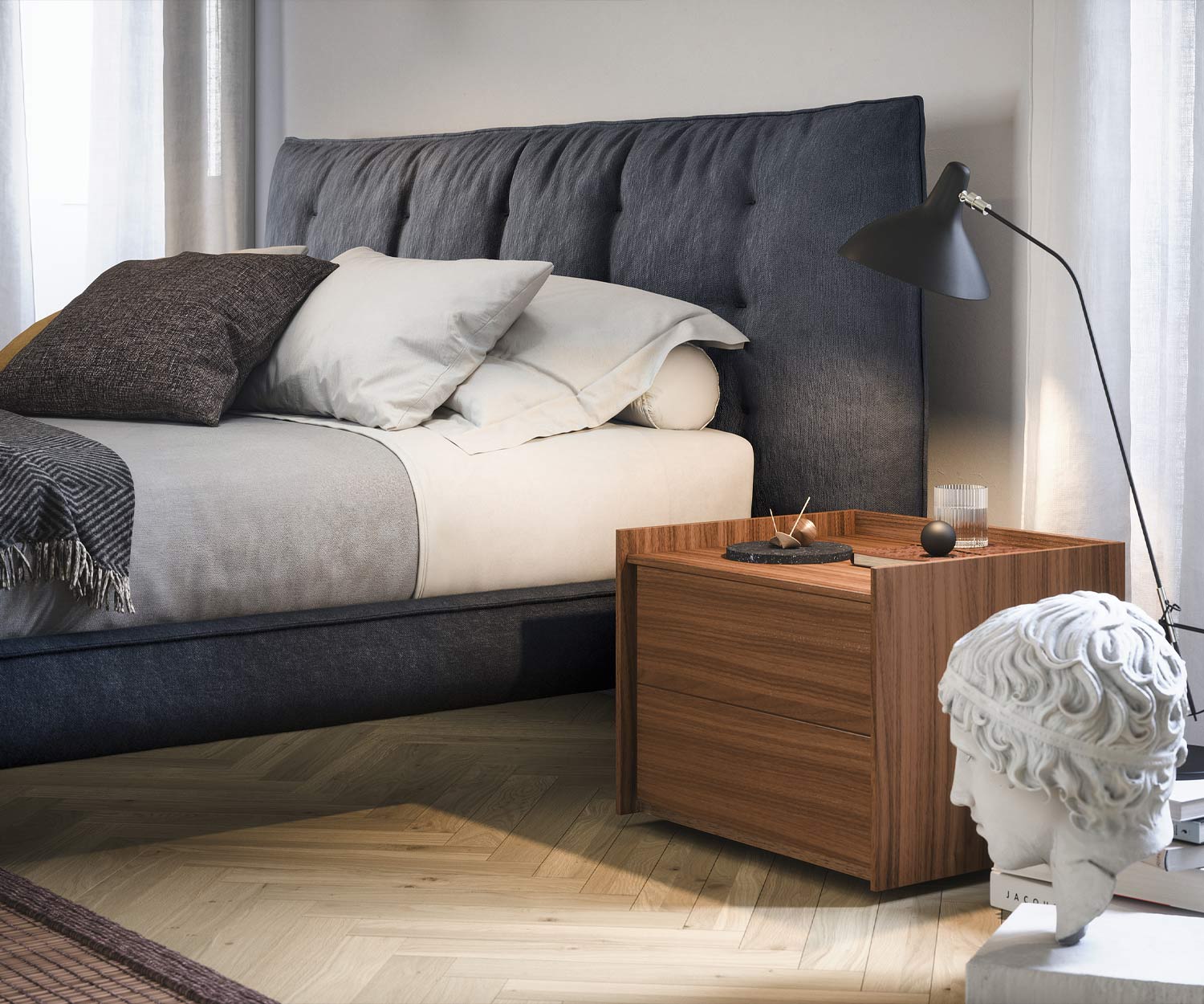 Novamobili Tufted bed Novamobili Tufted bed