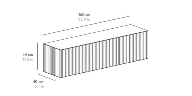 B 160 cm 3 Türen