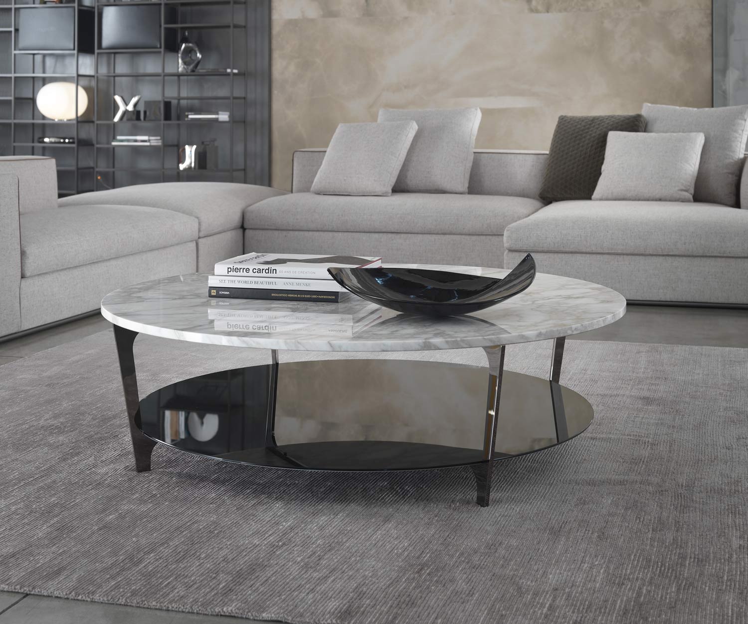 Marelli Tab coffee table in detail with round table top Marelli Tab coffee table in detail with round table top