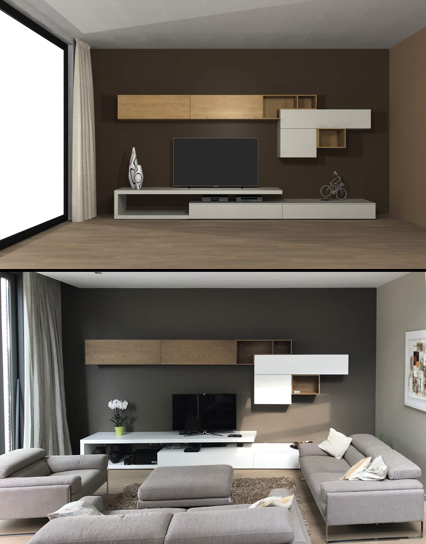 individuelle Wohnwand c22