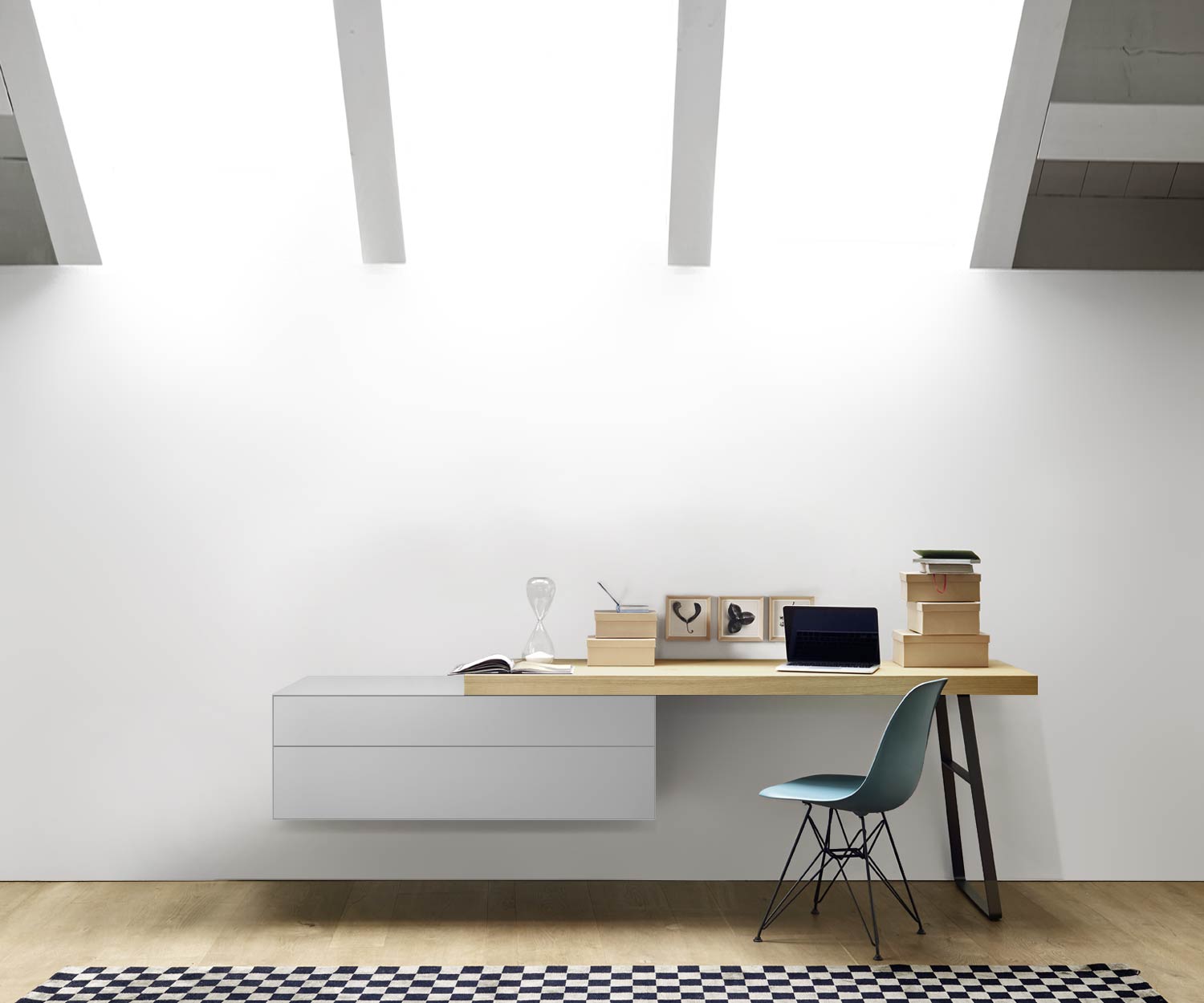 Livitalia Ecletto Wandkommode B 120 cm Bianco Matt Schreibtisch rechts Livitalia Ecletto Wandkommode B 120 cm Bianco Matt Schreibtisch rechts