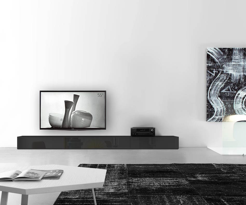 /Design Lowboard Boden B300 H27 glanz schwarz /Design Lowboard Boden B300 H27 glanz schwarz