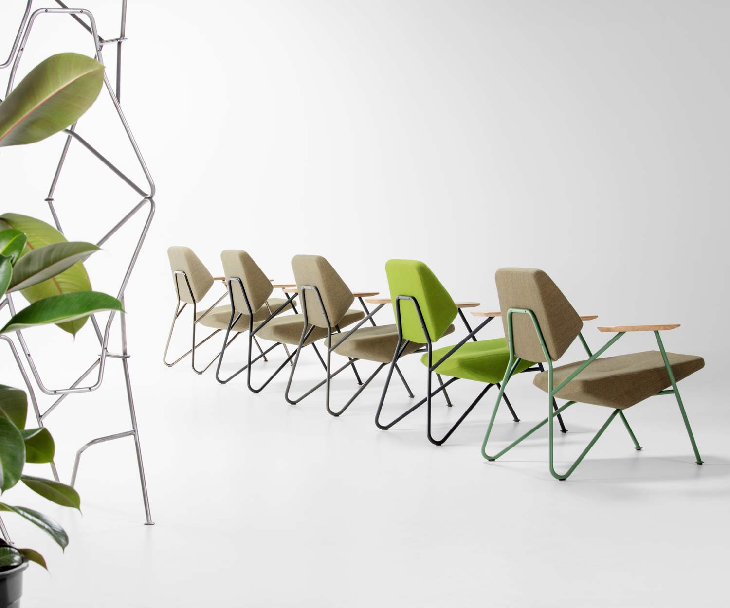 Prostoria Polygon armchair in various fabric cover colours Prostoria Polygon armchair in various fabric cover colours