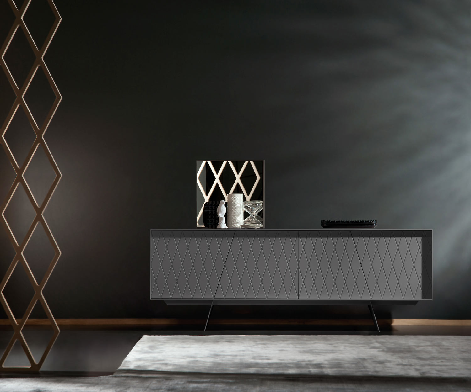 al2 e klipse 003 Sideboard Breite 200 cm Korpus Dunkelgrau al2 e klipse 003 Sideboard Breite 200 cm Korpus Dunkelgrau