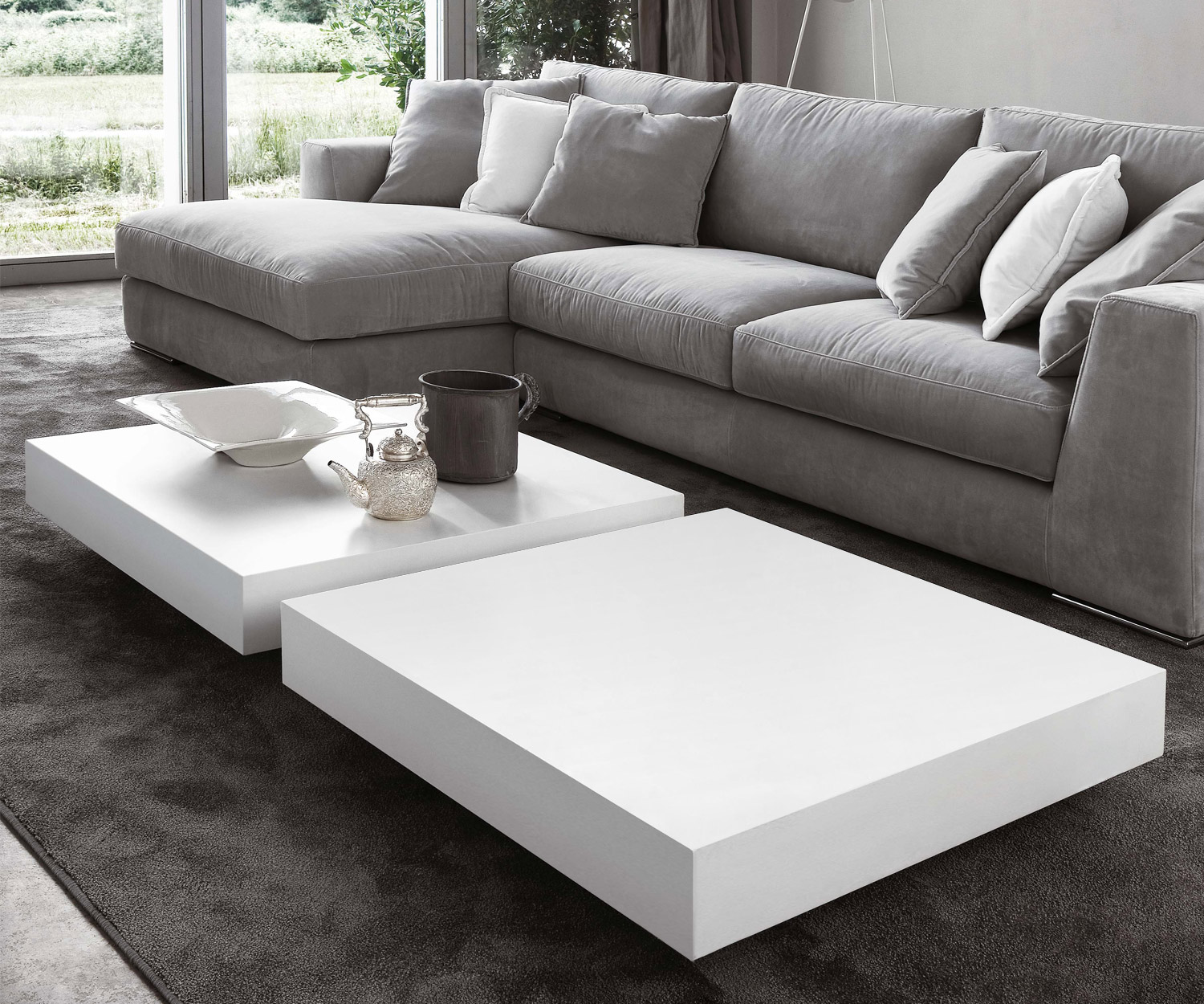 Exclusive Novamobili Design coffee table shade white Exclusive Novamobili Design coffee table shade white