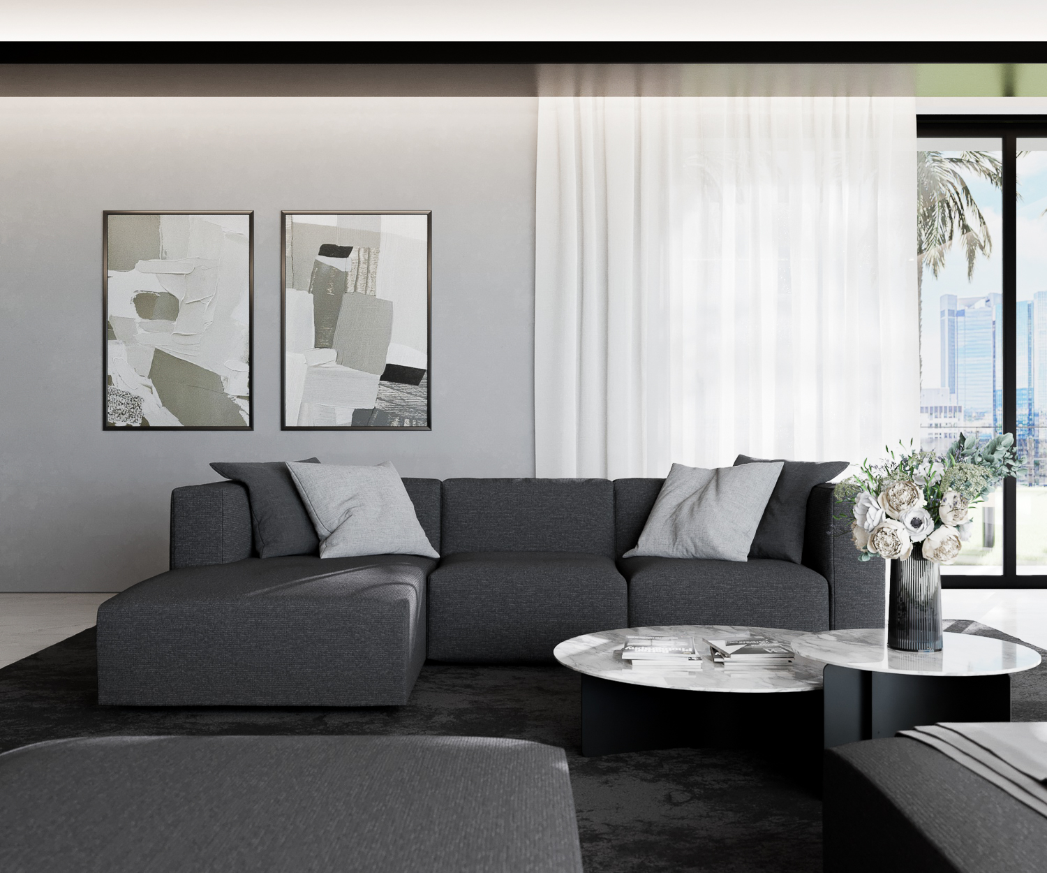 Prostoria Designer Wohnzimmersofa Match L exklusiv modern hochwertig stoffbezuege mit recamiere ecksofa dreisitzer frontal ansicht Prostoria Designer Wohnzimmersofa Match L exklusiv modern hochwertig stoffbezuege mit recamiere ecksofa dreisitzer frontal ansicht