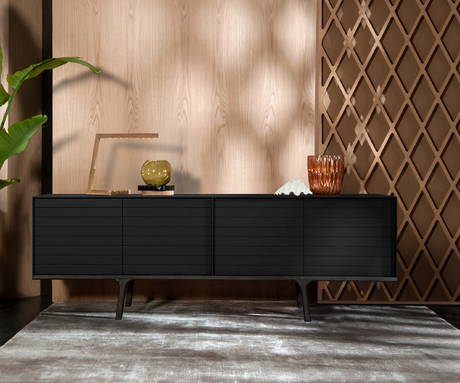 al2 mobius 002 Sideboard width 220 cm black carcass al2 mobius 002 Sideboard width 220 cm black carcass