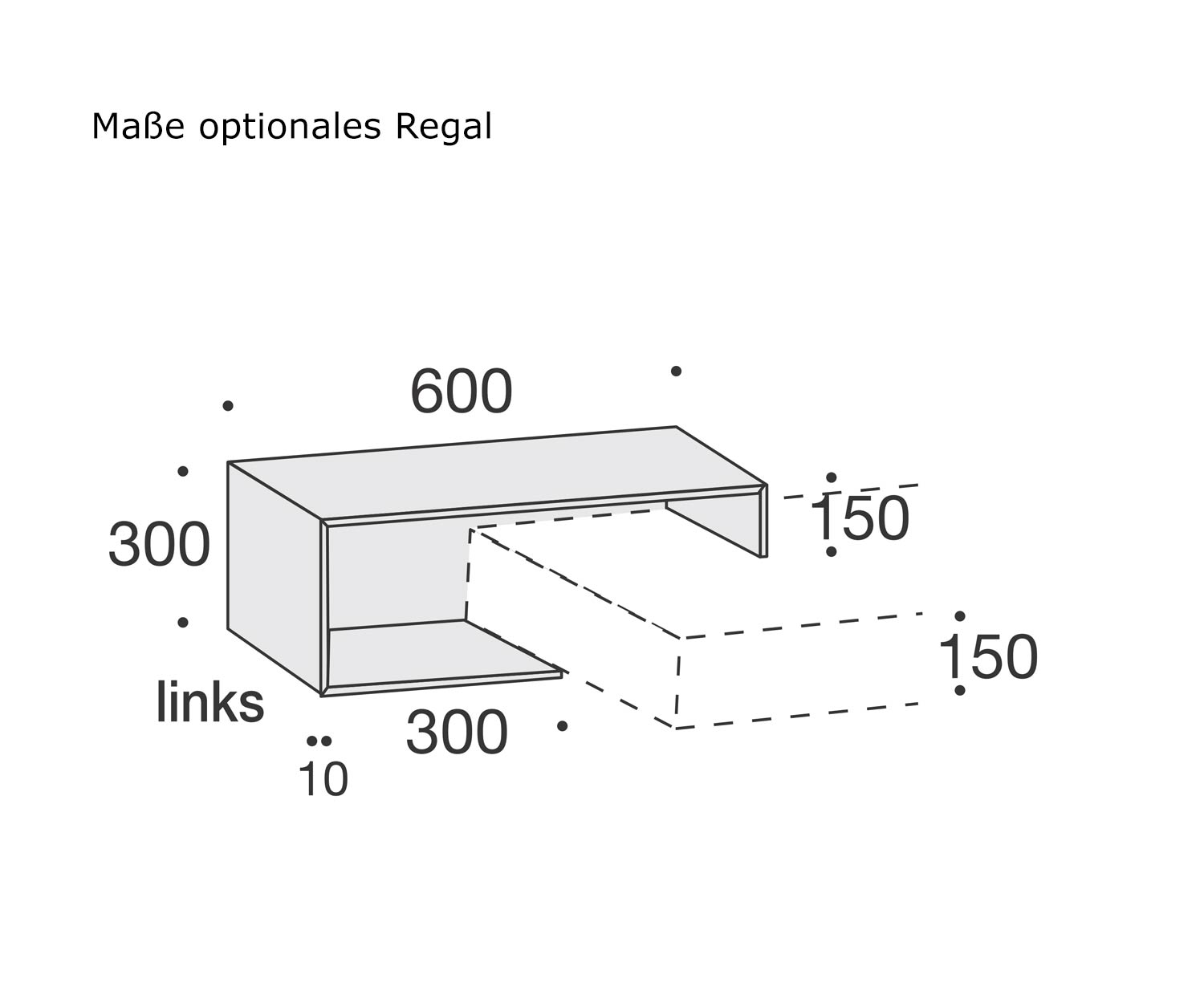Ecletto Design Nachttisch 1 optionales Regal Ecletto Design Nachttisch 1 optionales Regal