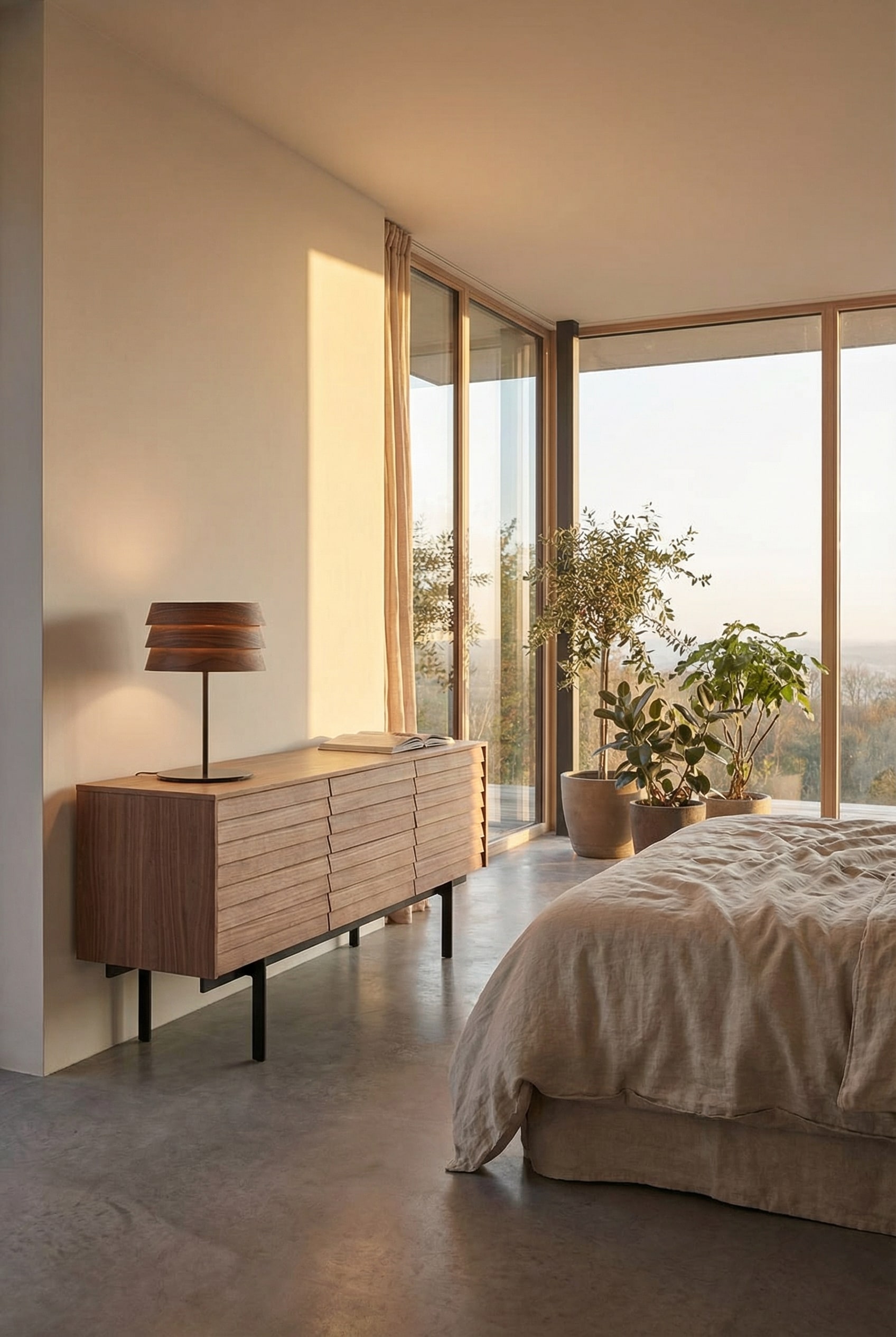 Punt Sideboard Sussex mit feinen Holzlamellen im warmen Licht.