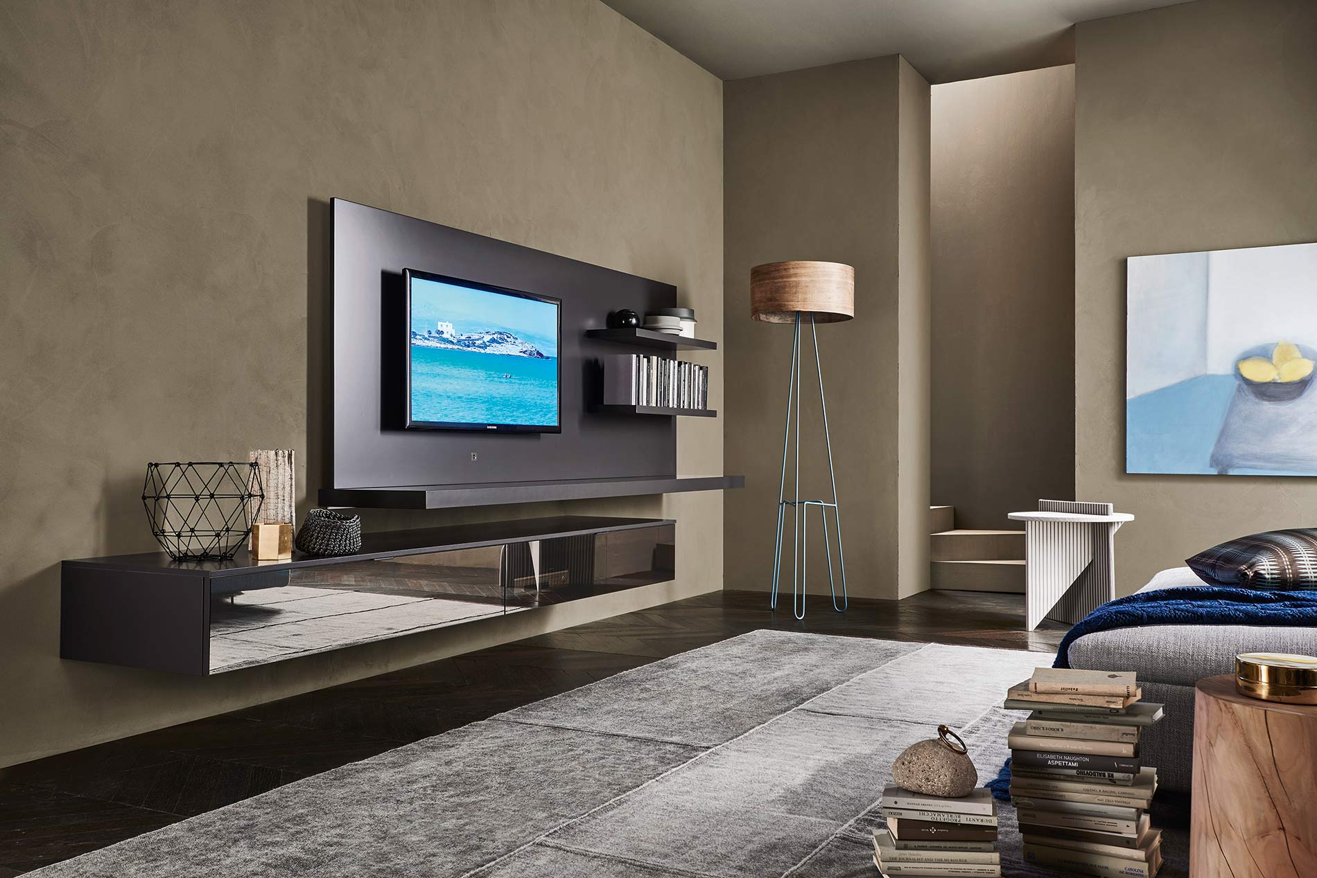 luxus design TV wand paneel