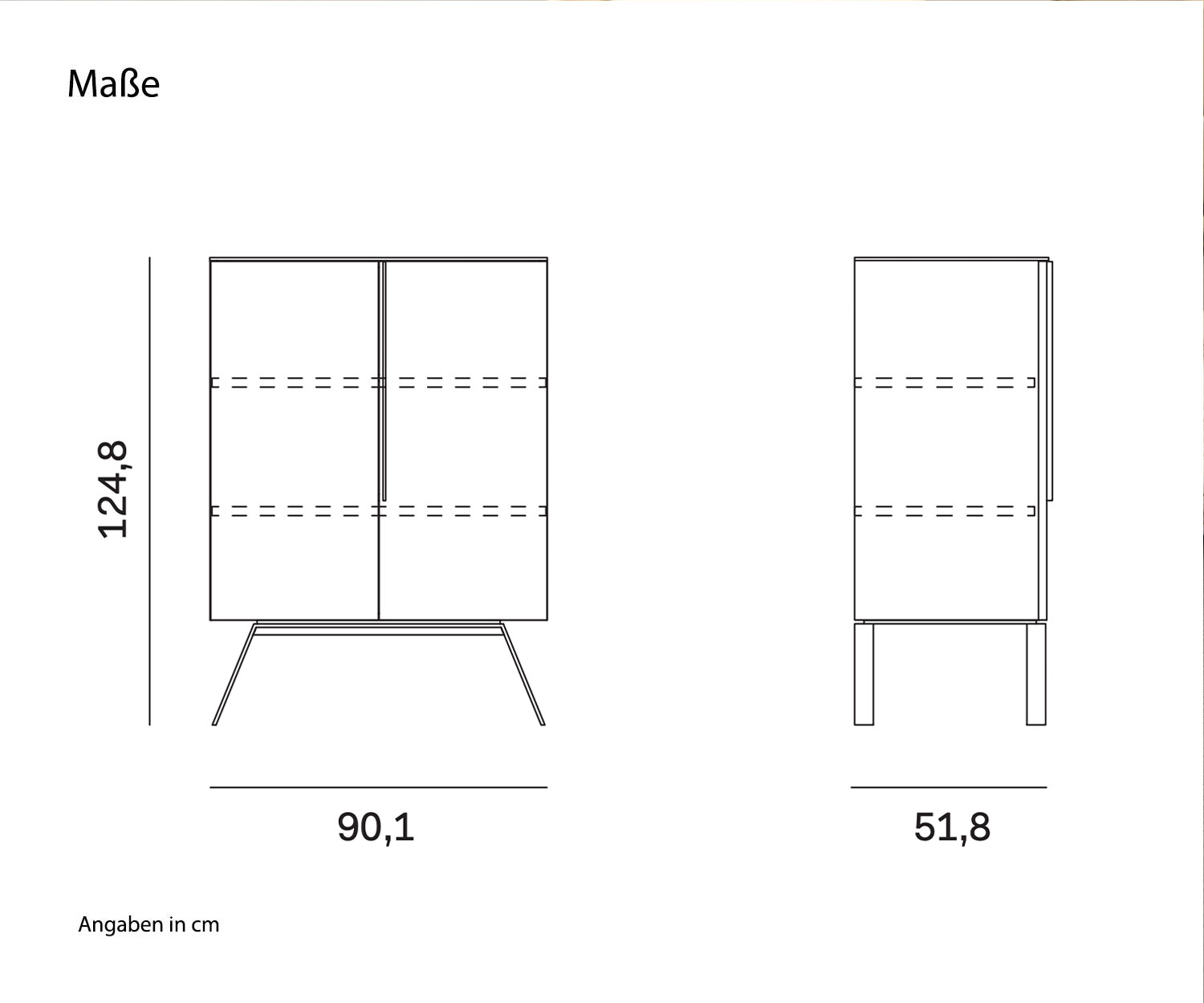 Novamobili Highboard Cleo Skizze Maße Größen Novamobili Highboard Cleo Skizze Maße Größen