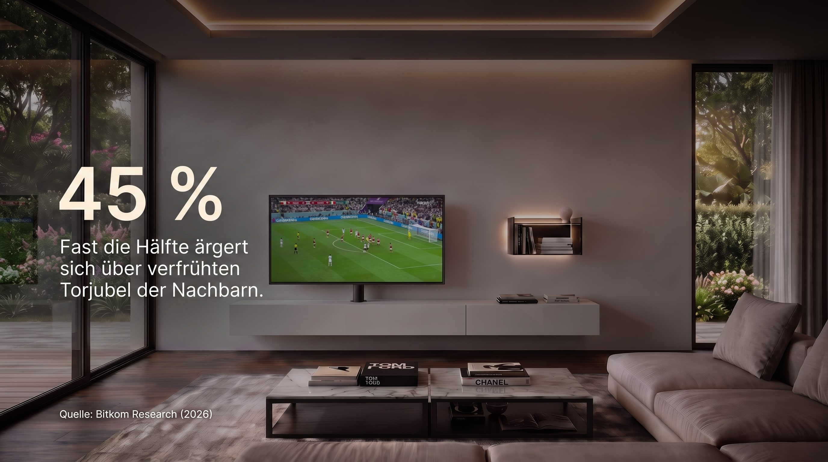 45 % &ndash; Bijna de helft ergert zich aan te vroeg juichen van de buren.