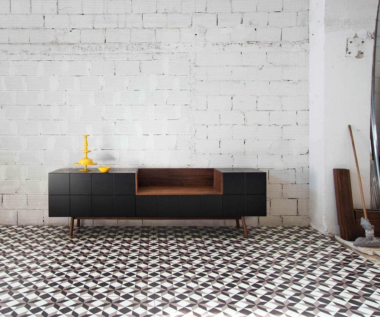 Exclusive al2 Designer sideboard MOS I KO 003 A with open compartment made of solid wood Exclusive al2 Designer sideboard MOS I KO 003 A with open compartment made of solid wood