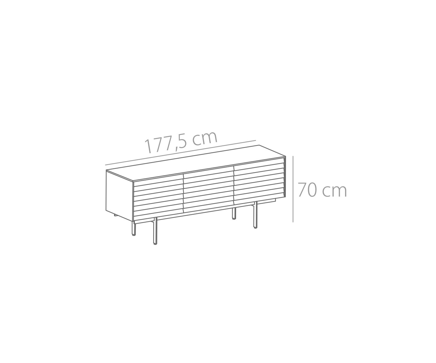 Punt Sussex Sideboard mit Fuesse B177 Skizze Punt Sussex Sideboard mit Fuesse B177 Skizze