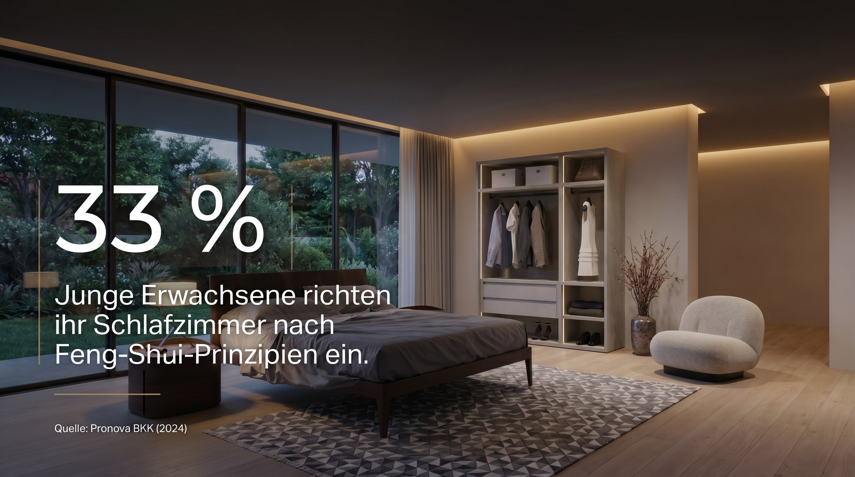 33 % – I giovani adulti arredano la loro camera da letto secondo i principi del Feng Shui.