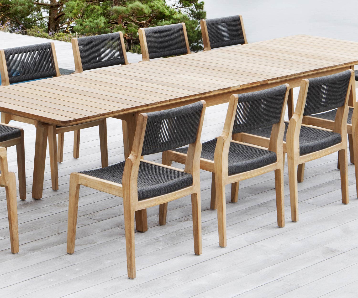 Hochwertiger Oasiq Skagen Teak Design Gartenstuhl mit wetterfester Bespannung Hochwertiger Oasiq Skagen Teak Design Gartenstuhl mit wetterfester Bespannung