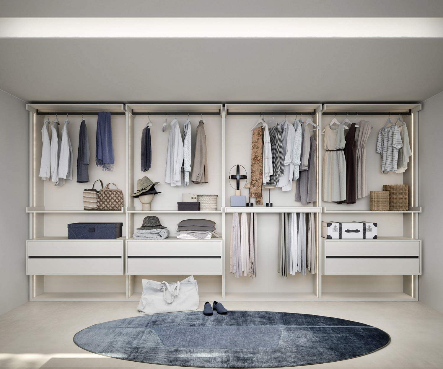 novamobili begehbarer offener kleiderschrank ben