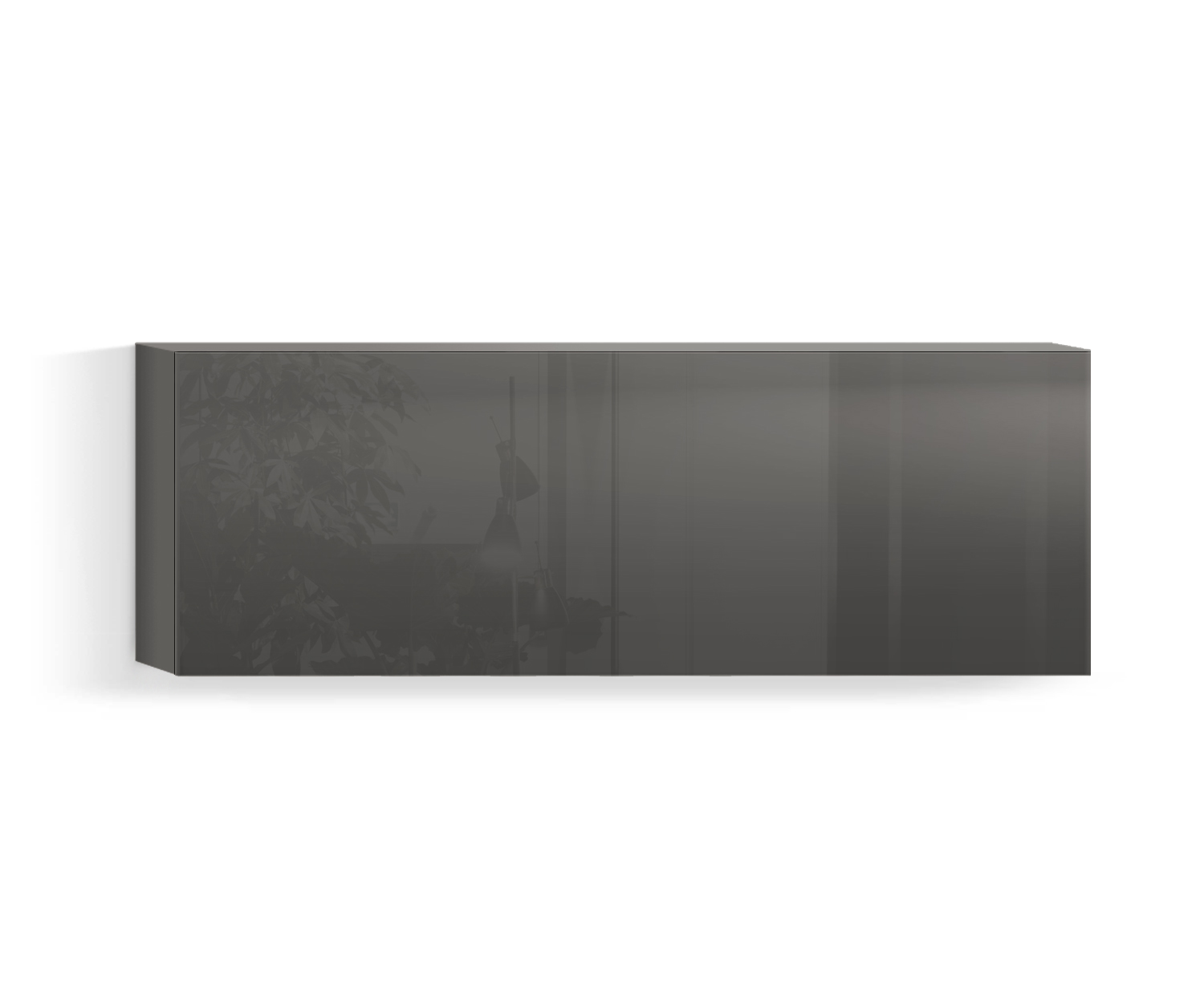 Design Wohnzimmer Hängeschrank Horizontal H42 B120 unten quarz410