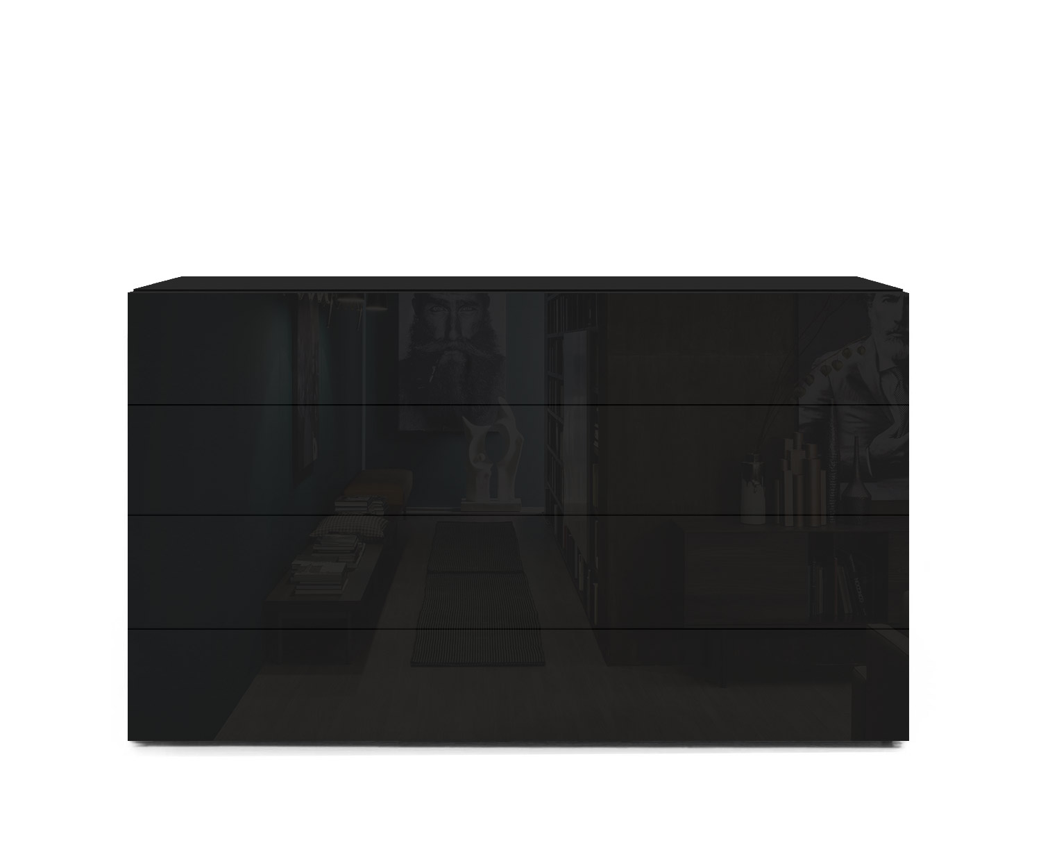 Novamobili Kommode Easy 4er B108 schwarz418