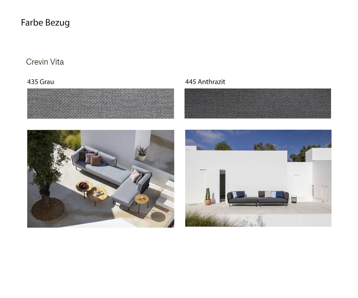 Design Loungesessel Sessel Gartensessel Farben Stoffbezug Bezug Anthrazit Grau