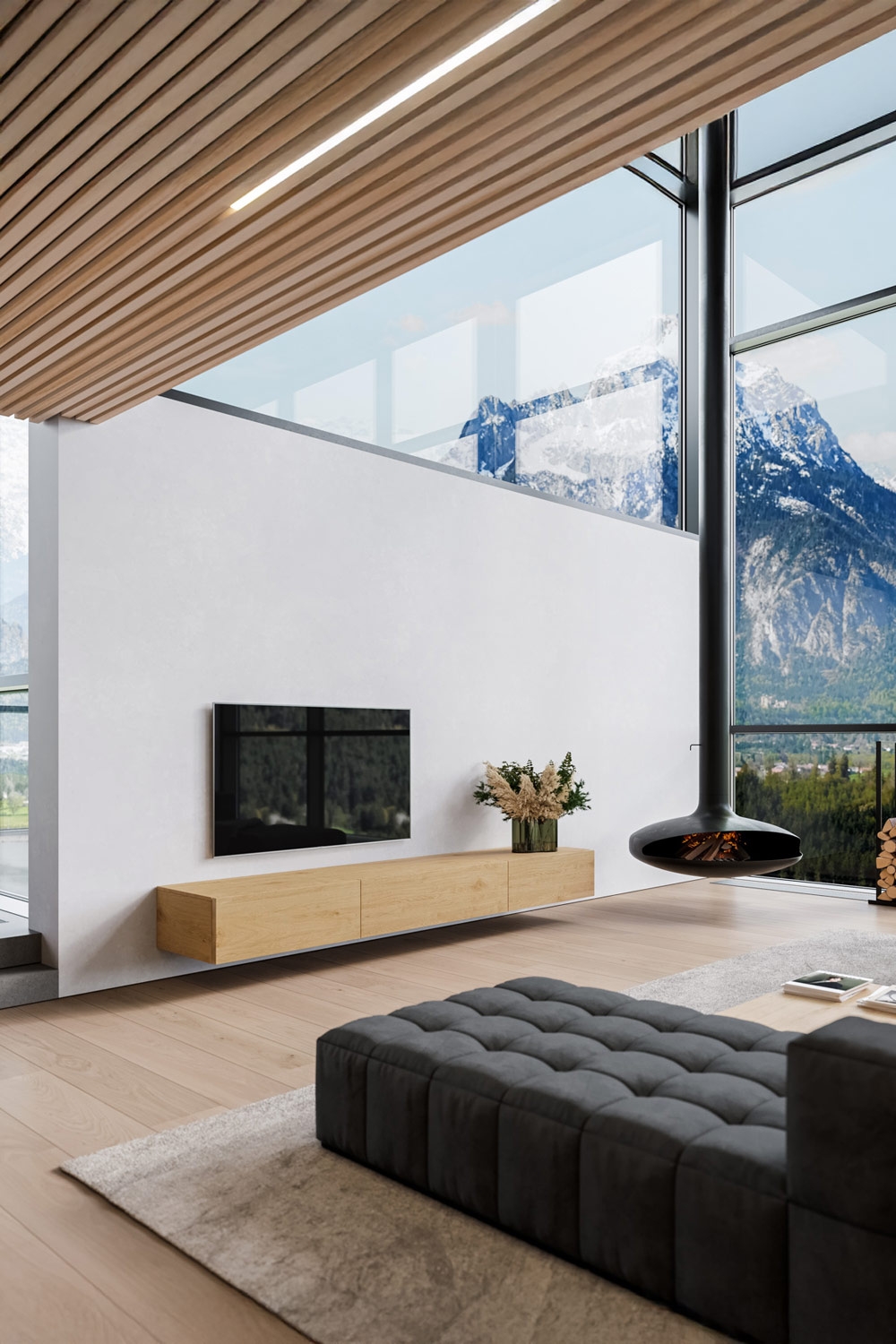 Wohnzimmer mit Kamin: 12 moderne Ideen & Tipps | Livarea