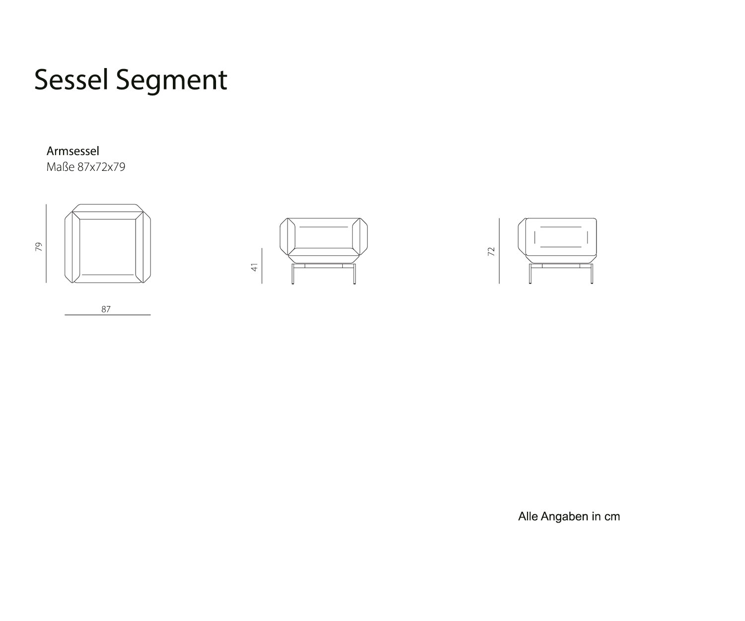 Skizze Prostoria Segment Design Armsessel bequem exklusiv modern hochwertig grau schwarz blau handgearbeitet Sessel fuer wohnzimmer