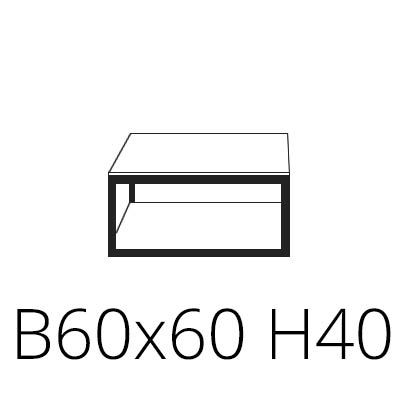 B 60x60 cm / H 40 cm
