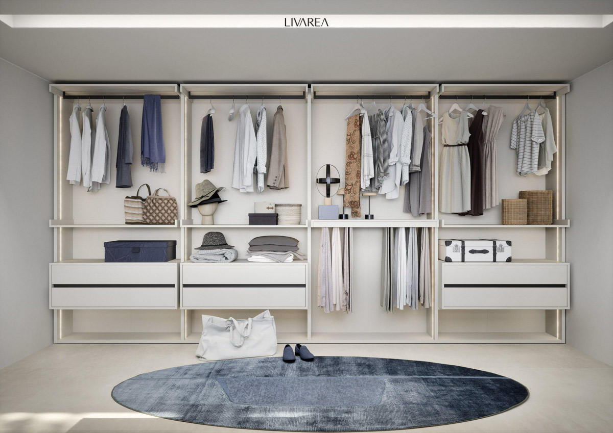 Wunderschoener weiss lackierter begehbarer kleiderschrank mit 2er schubladen vertikalen led streifen plus hosenhalter Wunderschoener weiss lackierter begehbarer kleiderschrank mit 2er schubladen vertikalen led streifen plus hosenhalter