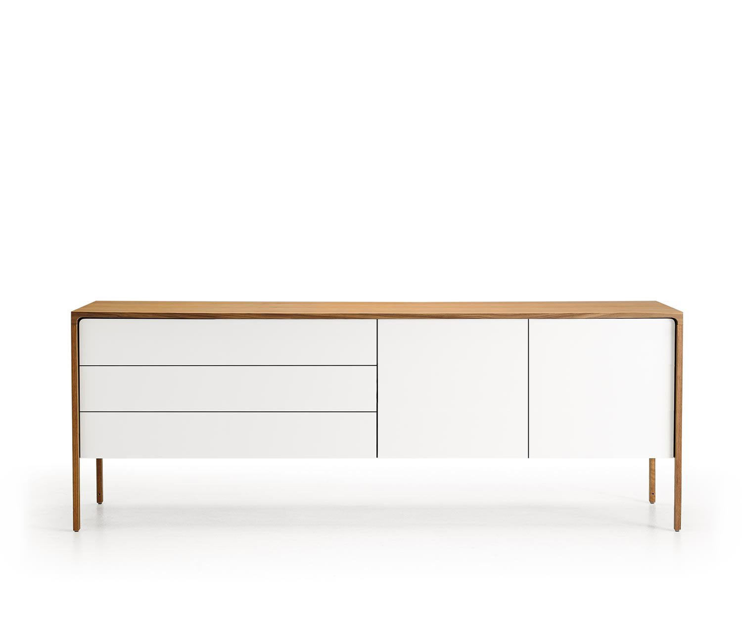 Exklusives Punt Design Sideboard Tactile Eiche Weiss