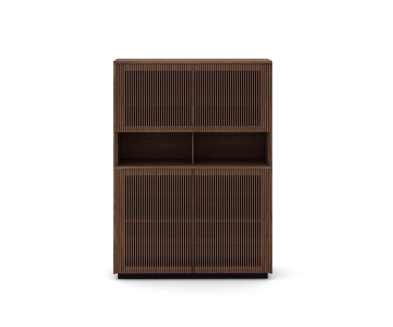 Punt Design highboard Malmö walnut veneer with louvre doors