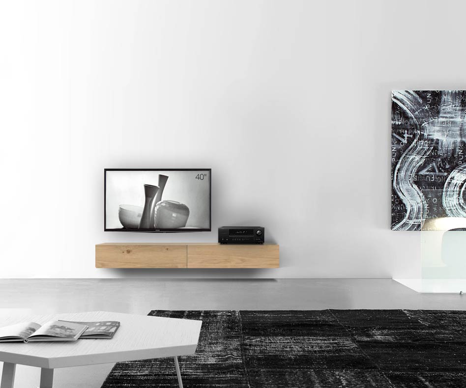 Livitalia Holz Design Lowboard Konfigurator Wand 180 cm 24 cm 56 cm Eiche hell Livitalia Holz Design Lowboard Konfigurator Wand 180 cm 24 cm 56 cm Eiche hell