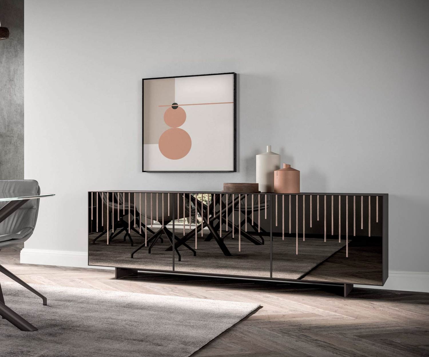 Ozzio Rain X314 Design Sideboard Skizze Ozzio Rain X314 Design Sideboard Skizze