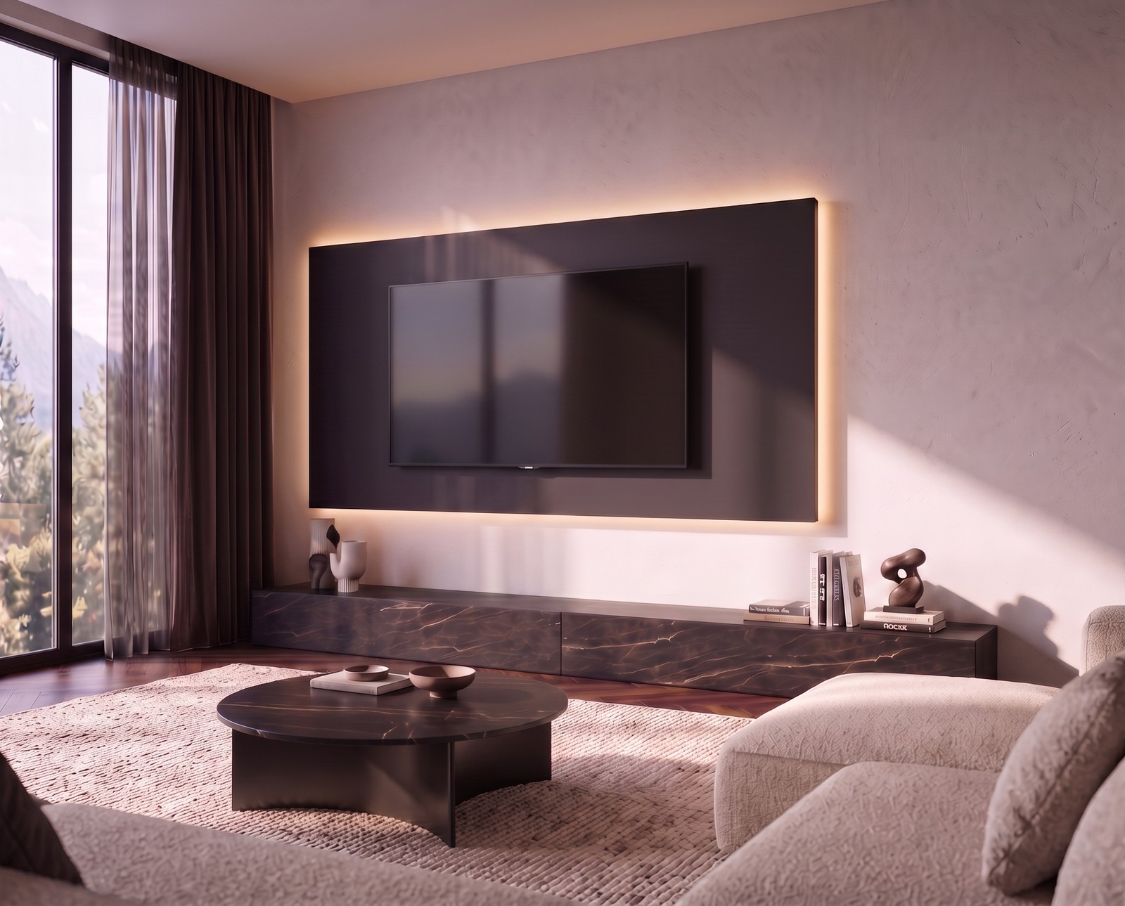 Side view of the C111 wall unit in black