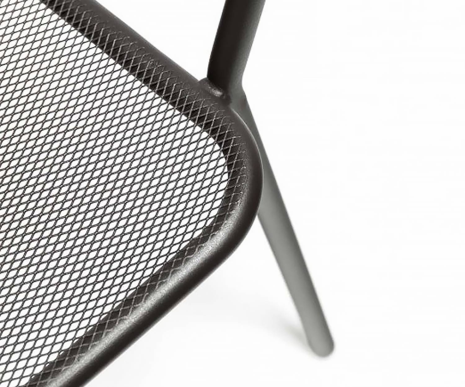 Modern Todus Starling design armchair in powder-coated stainless steel