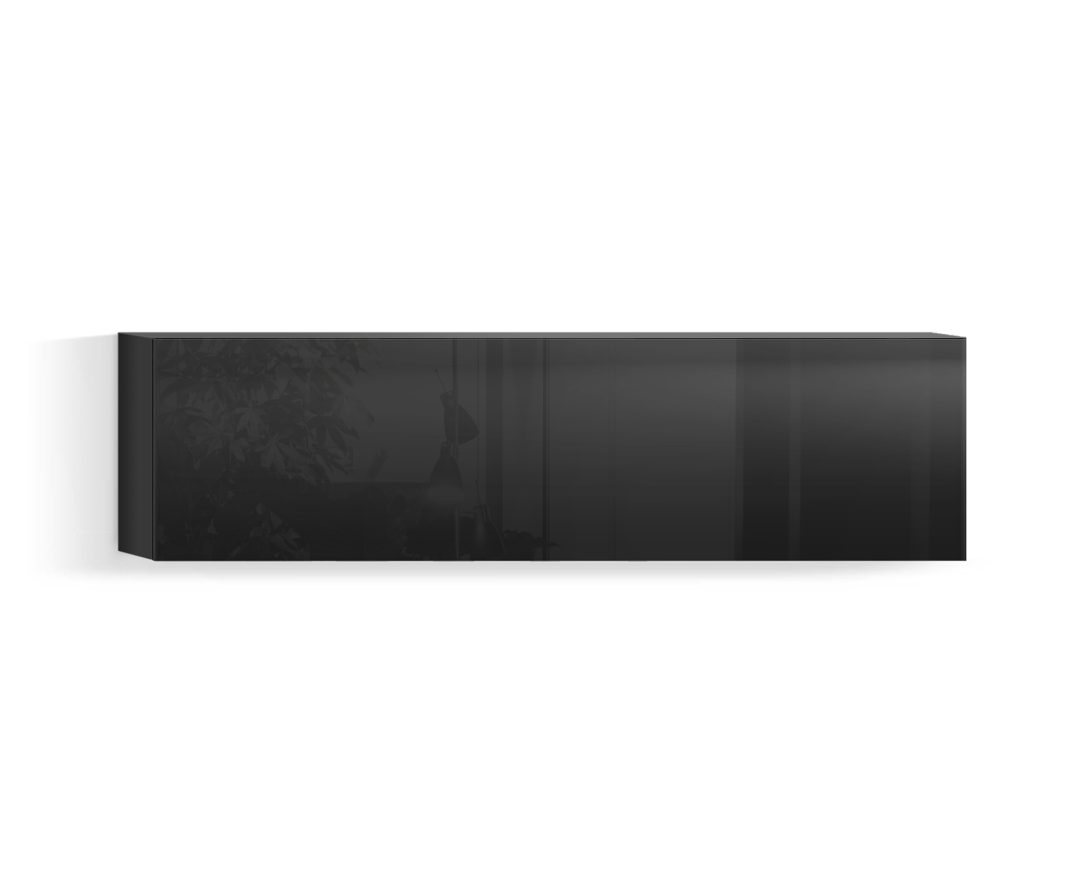 Design Wohnzimmer Hängeschrank Horizontal H32 B120 unten schwarz418 Design Wohnzimmer Hängeschrank Horizontal H32 B120 unten schwarz418